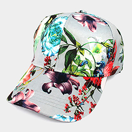 Floral Print Baseball Cap